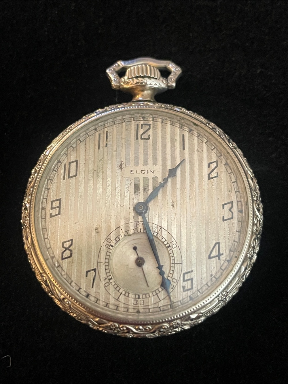 1927 Elgin Silver Tone Pocket Watch 29939299 15 Jewels 10K Gold filled